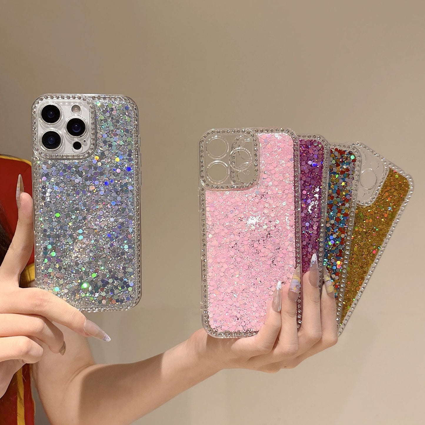 Vintage Butterfly iPhone Case with 3D Embellishments – Elegant Floral Design with Gold Stud Frame