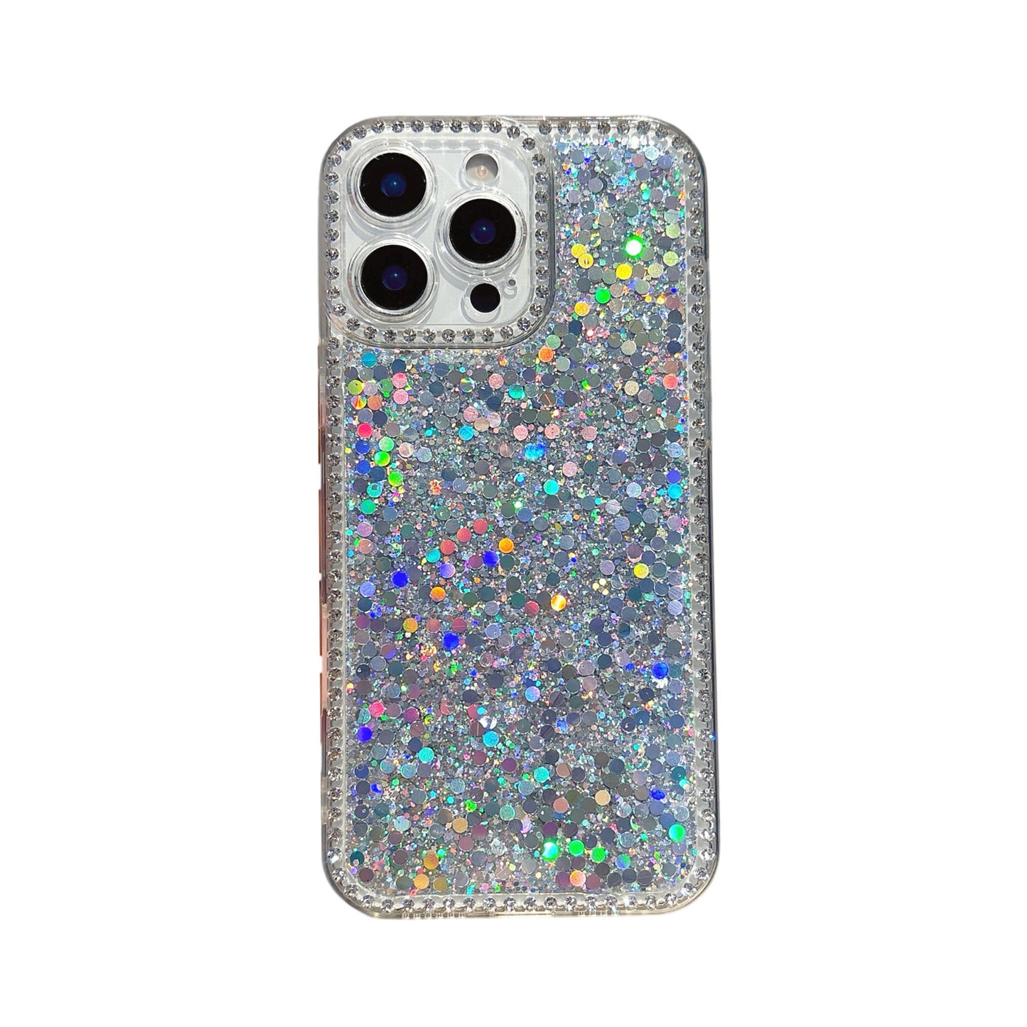 Vintage Butterfly iPhone Case with 3D Embellishments – Elegant Floral Design with Gold Stud Frame