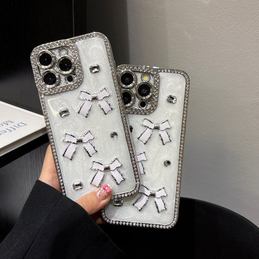 Luxury Crystal Butterfly iPhone Case – Sparkling Diamond-Embellished Design with Elegant Butterfly Motif, Shiny Gloss Finish for iPhone 16/15/14/13, Perfect Gift for Her
