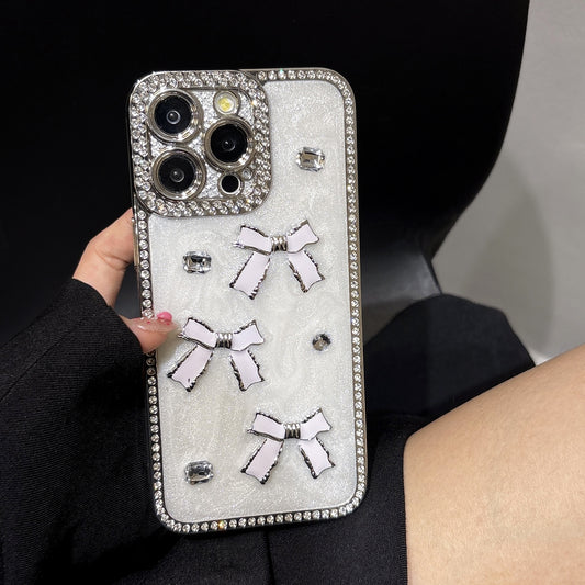 Luxury Crystal Butterfly iPhone Case – Sparkling Diamond-Embellished Design with Elegant Butterfly Motif, Shiny Gloss Finish for iPhone 16/15/14/13, Perfect Gift for Her