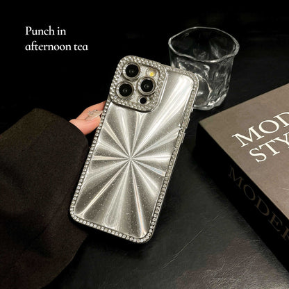 Glamorous Metallic Shine iPhone Case – Sparkling Rhinestones & Sleek Design