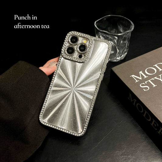 Glamorous Metallic Shine iPhone Case – Sparkling Rhinestones & Sleek Design