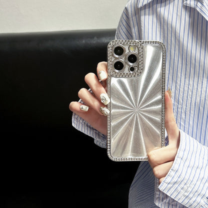 Glamorous Metallic Shine iPhone Case – Sparkling Rhinestones & Sleek Design